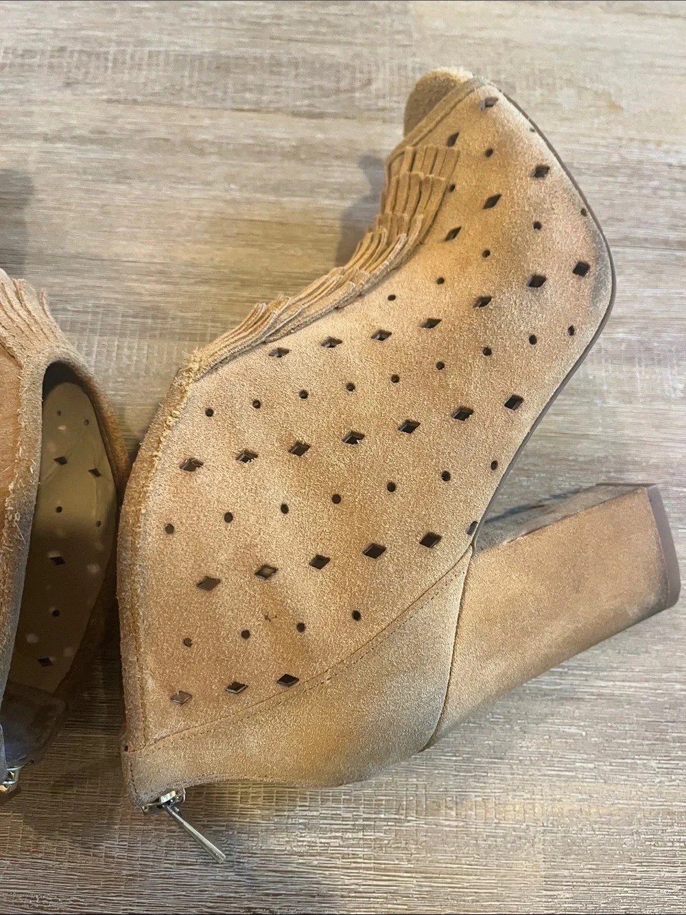 Jessica Simpson Fringe Suede Booties